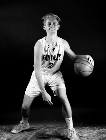 the player hitting the ball