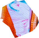 pink and white, orange