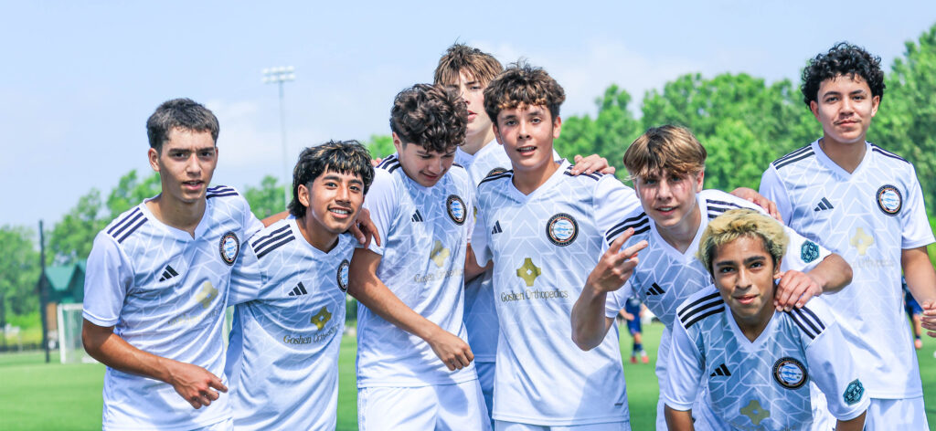 Soccer team taking photo